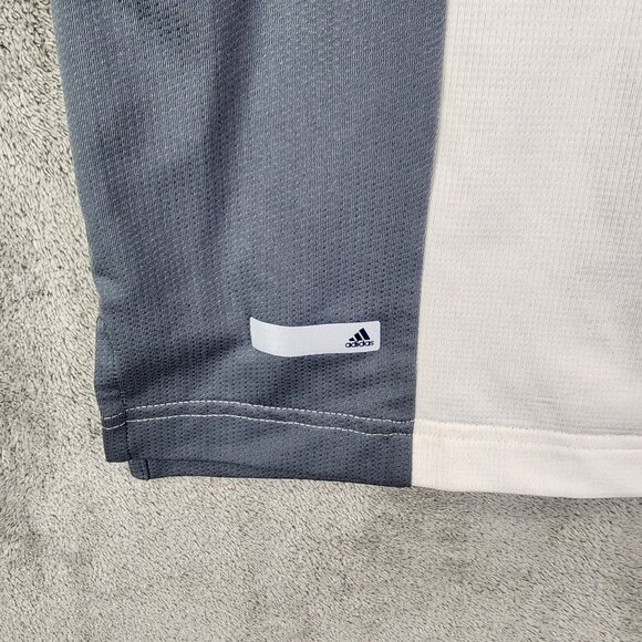 Men's Blue & White Adidas Golf Puremotion Coolmax Polo Shirt Short Sleeve L - Picture 3 of 12